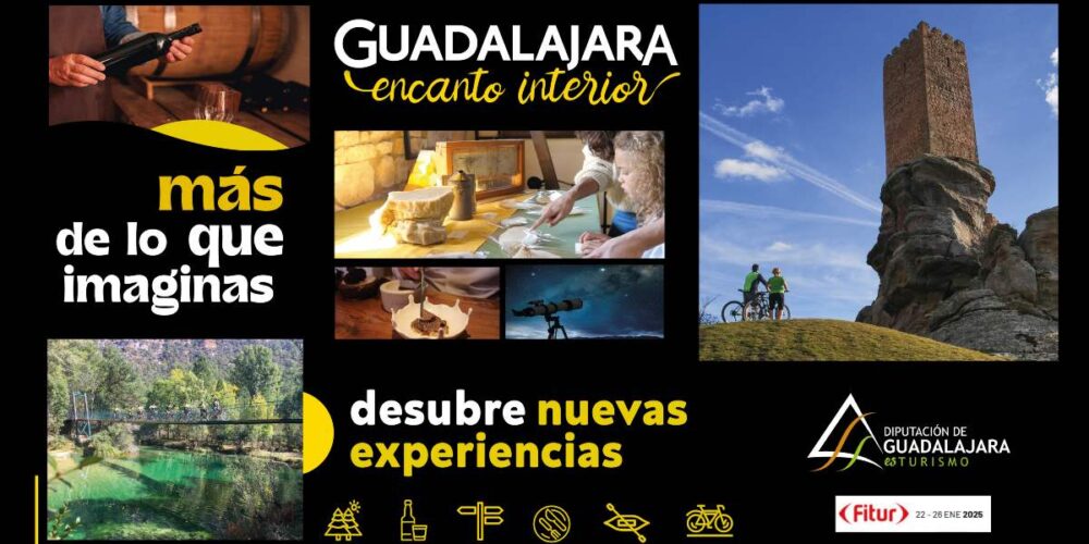 Cartel de la Diputación de Guadalajara en Fitur.