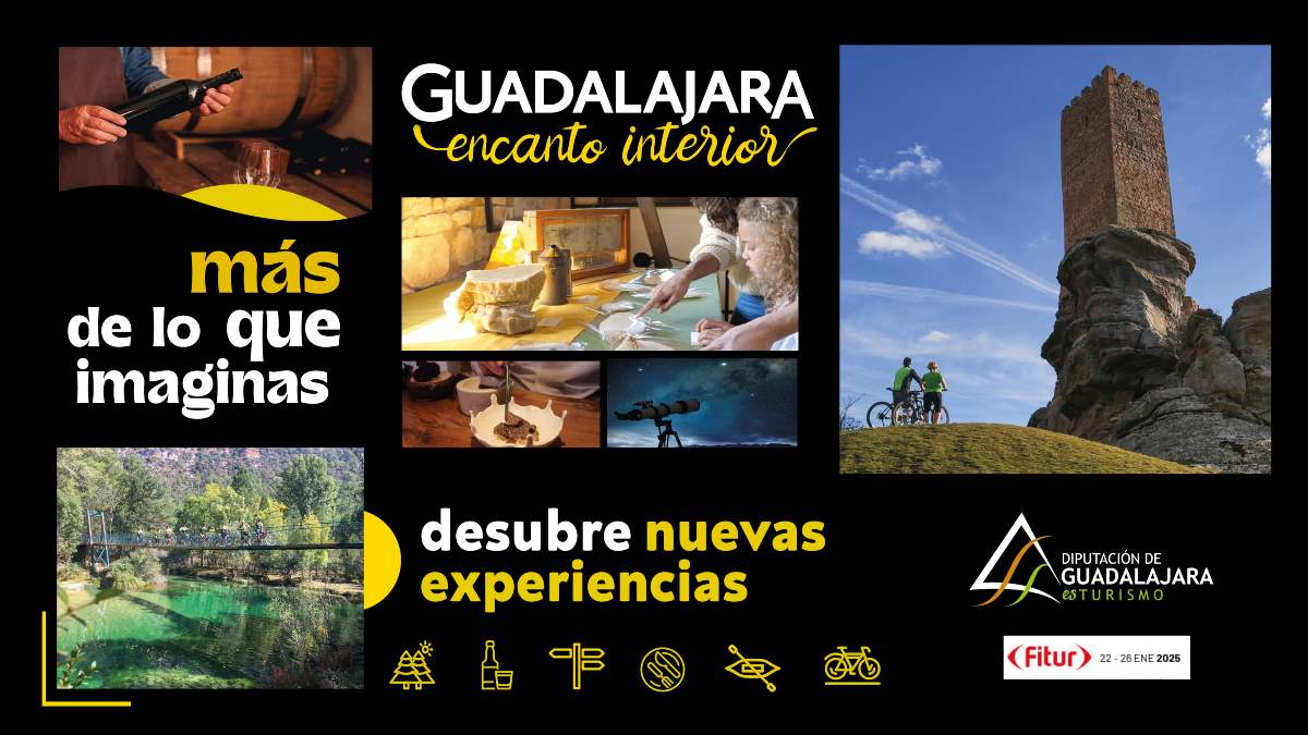 Cartel de la Diputación de Guadalajara en Fitur.