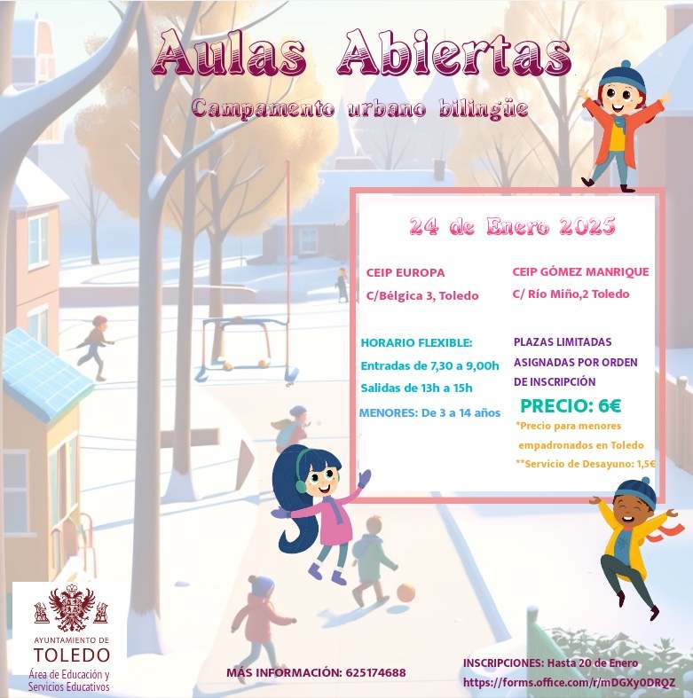 Cartel del programa Aulas Abiertas.