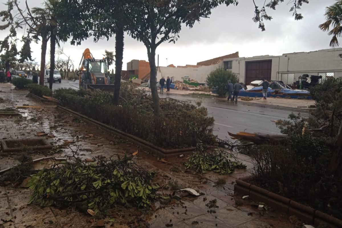 Daños que la borrasca Herminia ha provocado en Torre de Juan Abad