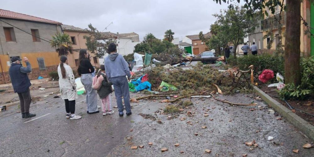 Destrozos de la borrasca Herminia en Torre de Juan Abad