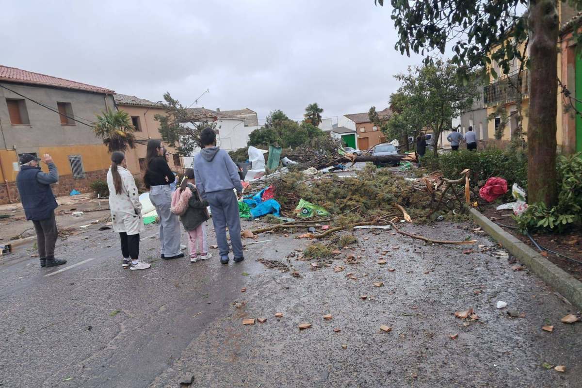 Destrozos de la borrasca Herminia en Torre de Juan Abad