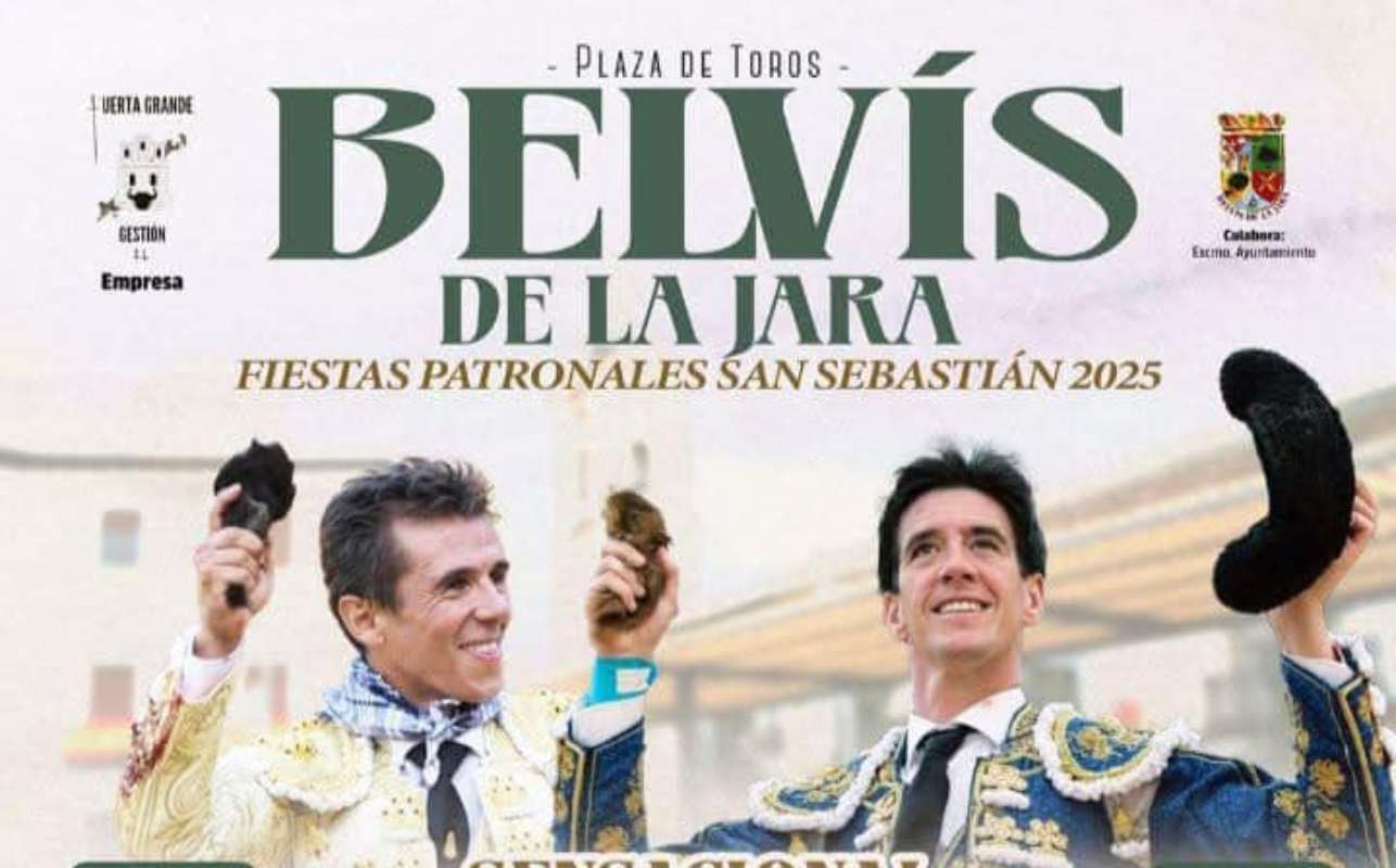 Cartel de la novillada de Belvís.