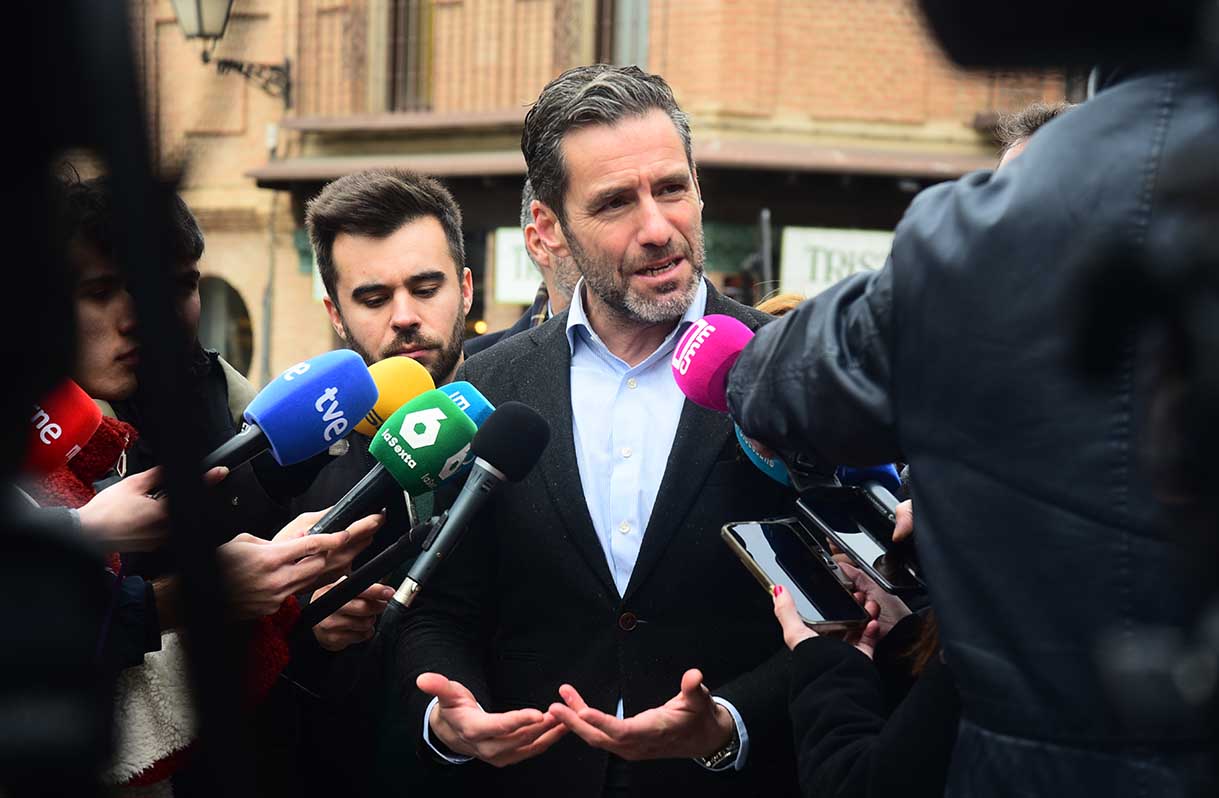 El portavoz del PP, Borja Sémper, en su visita este miércoles a la ciudad de Toledo. Foto: ENCLM/Rebeca Arango.