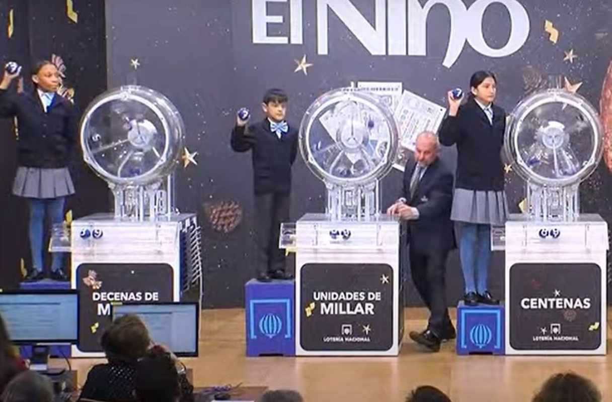 Imagen parcial del primer premio de la Lotería del Niño.