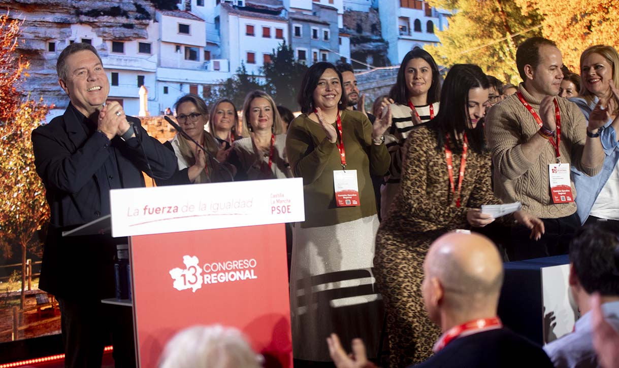 Page es aplaudido en el Congreso del PSOE de Castilla-La Mancha