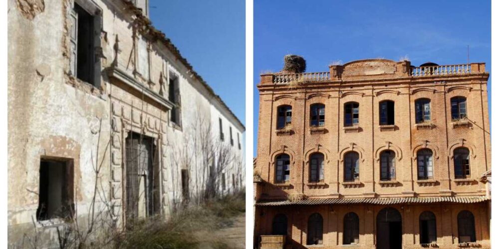 Se trata de la Venta del Pinar (Cuenca) y la Fábrica de harinas Nuestra Señora del Valle (Ciudad Real). Fotos: Hispania Nostra