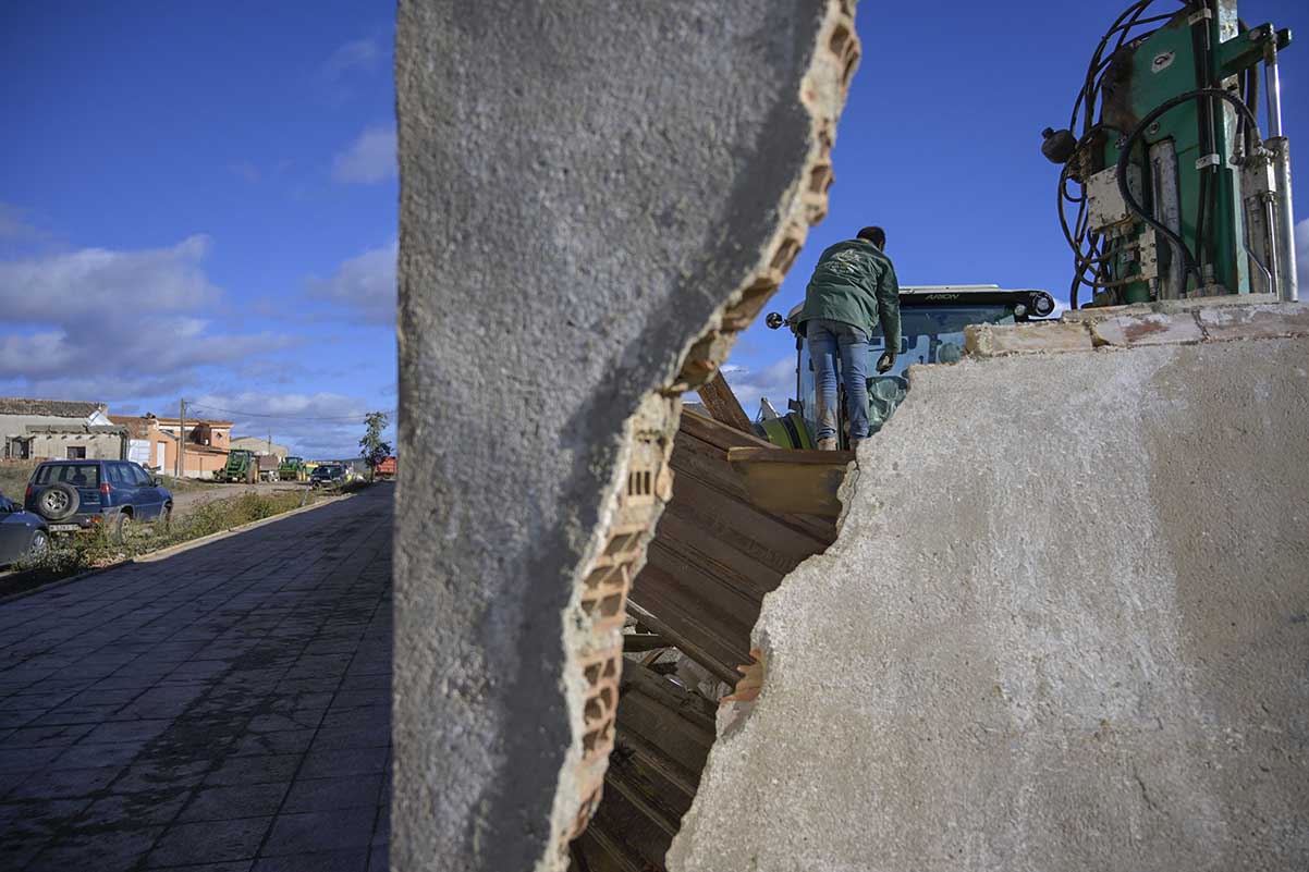 Los efectos de la borrasca Herminia en Torre de Juan Abad. Foto: EFE.