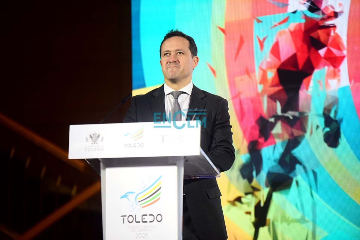 Carlos Velázquez, durante la gala de Toledo Ciudad Europea del Deporte. Foto: Rebeca Arango.