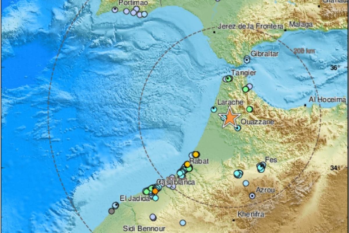 Lugar en el que se ha producido el terremoto al norte de Marruecos