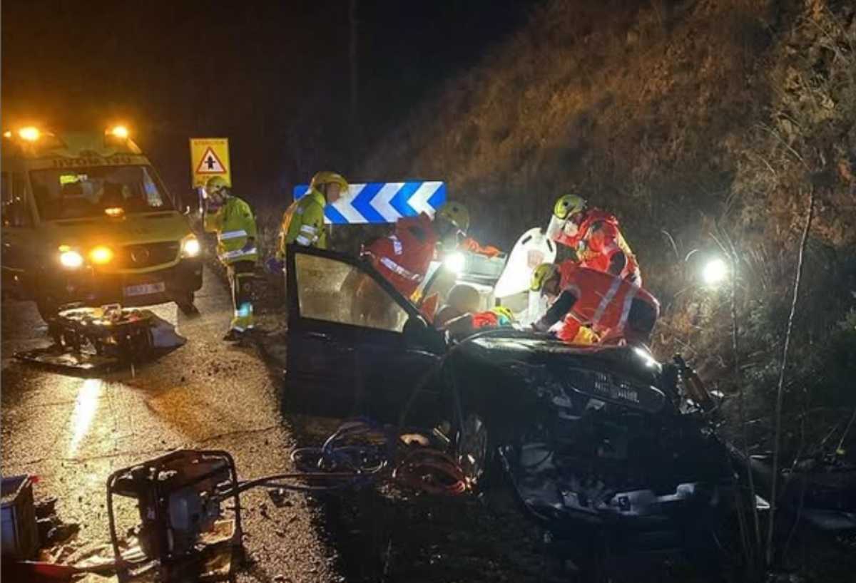 Imagen del accidente a la altura de la Urbanización Guajaraz. Foto: Cpeis Toledo.