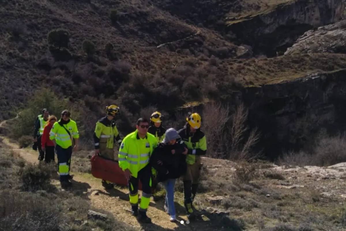 La mujer ha sido asistida en la ruta de Félix Rodríguez de la Fuente en Peregrina (Guadalajara). Foto: @ceisguadalajara