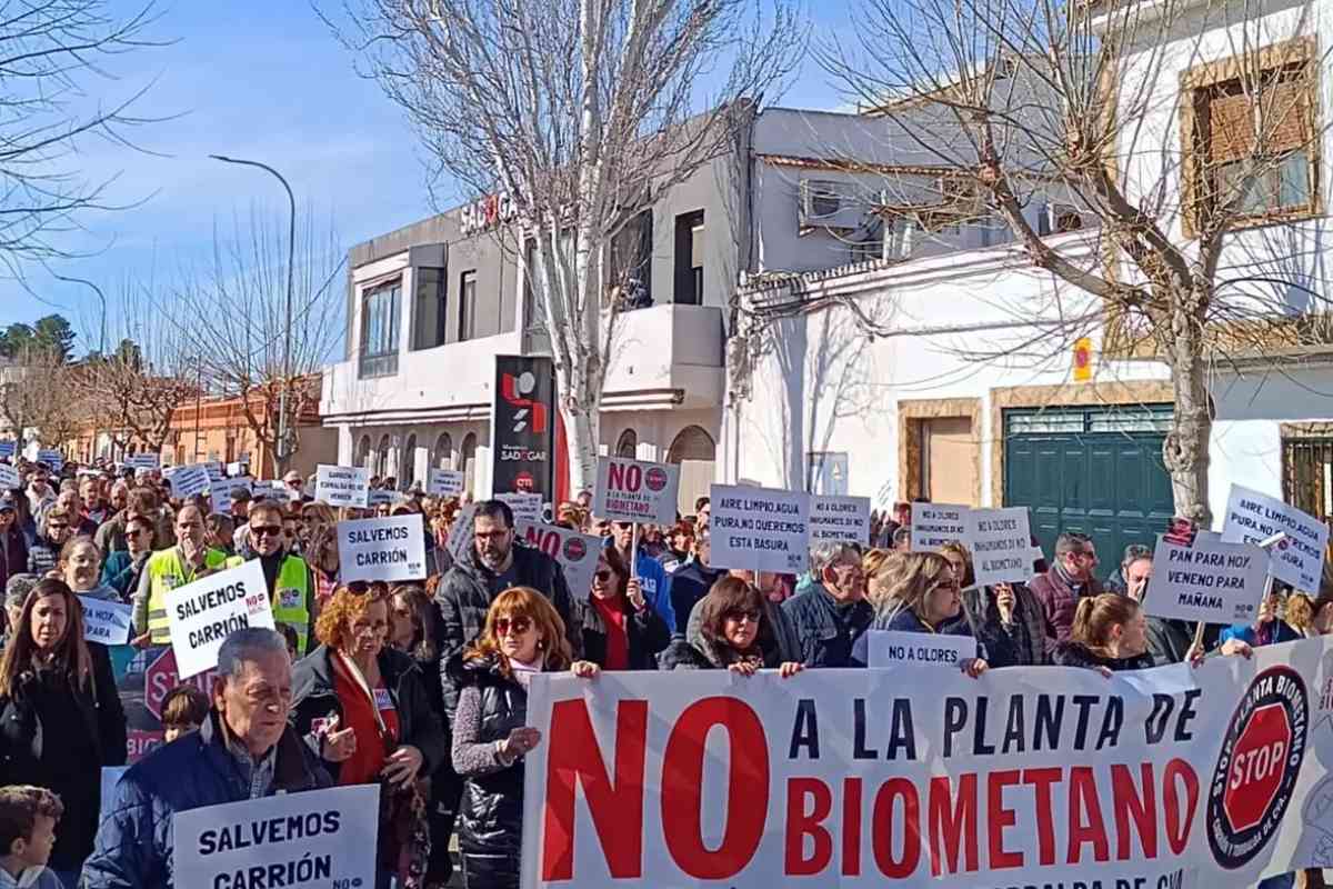 Carrión de Calatrava (Ciudad Real) se levanta contra las plantas de biometano