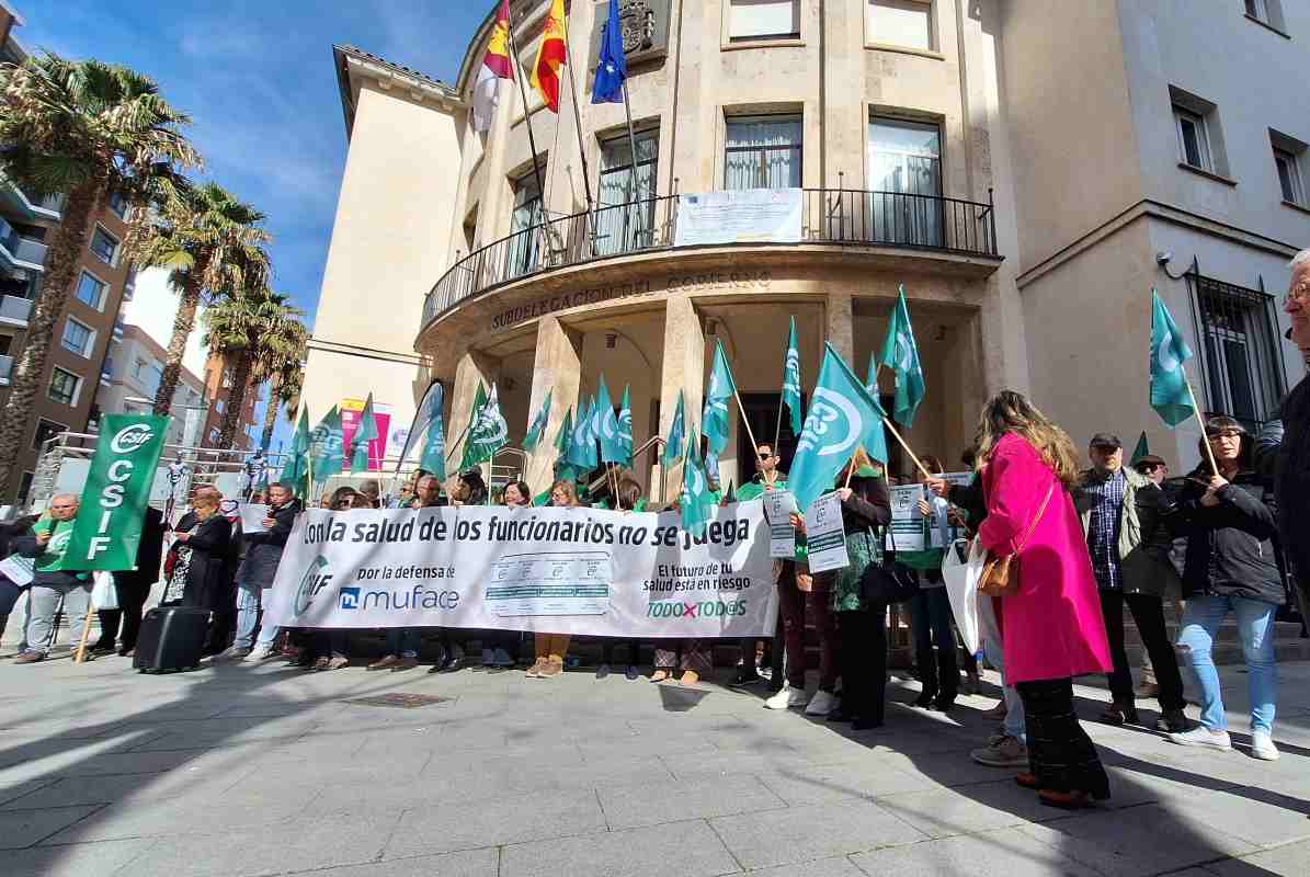 La manifestación de CSIF en Ciudad Real.