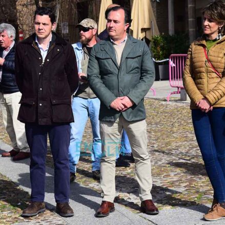 David Moreno, presidente del VOX en las Cortes de CLM, en la concentración de jóvenes agricultores en Toledo.