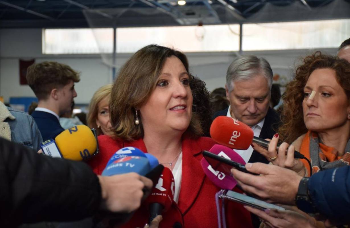 Patricia Franco, en la VI Feria de Universidades y Estudios Superiores del Colegio ‘Nuestra Señora del Prado’ de Ciudad Real.