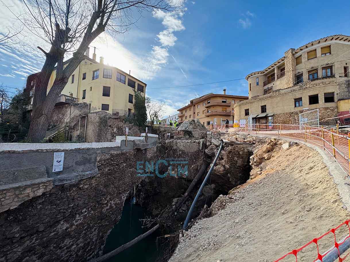 Inicio del casco antiguo de Letur tras el paso de la DANA. Imagen, Elena Valero.