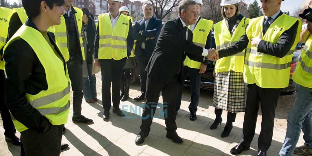 Acto de colocación de la primera piedra de las 124 viviendas para alquiler asequible en el Polígono de Toledo. Foto: Rebeca Arango.