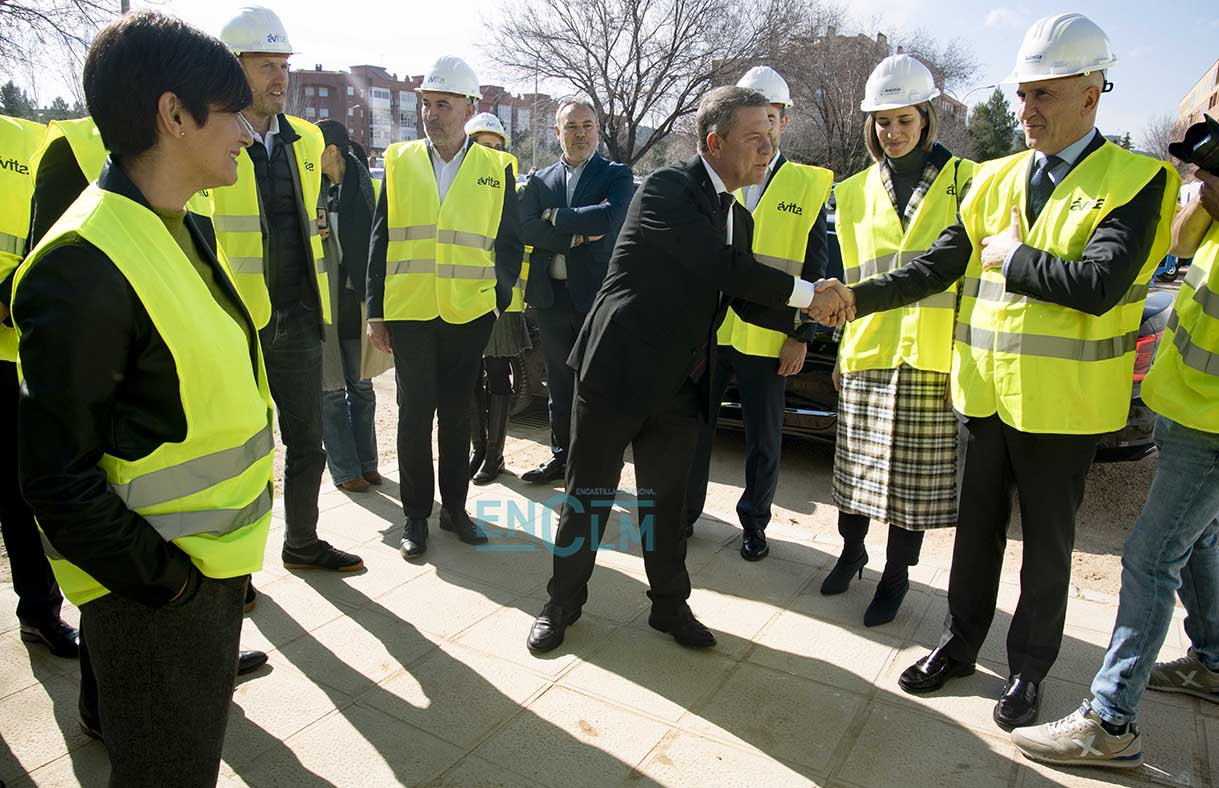 Acto de colocación de la primera piedra de las 124 viviendas para alquiler asequible en el Polígono de Toledo. Foto: Rebeca Arango.