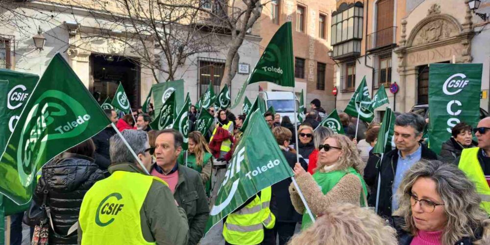 Movilización de CSIF en Toledo.