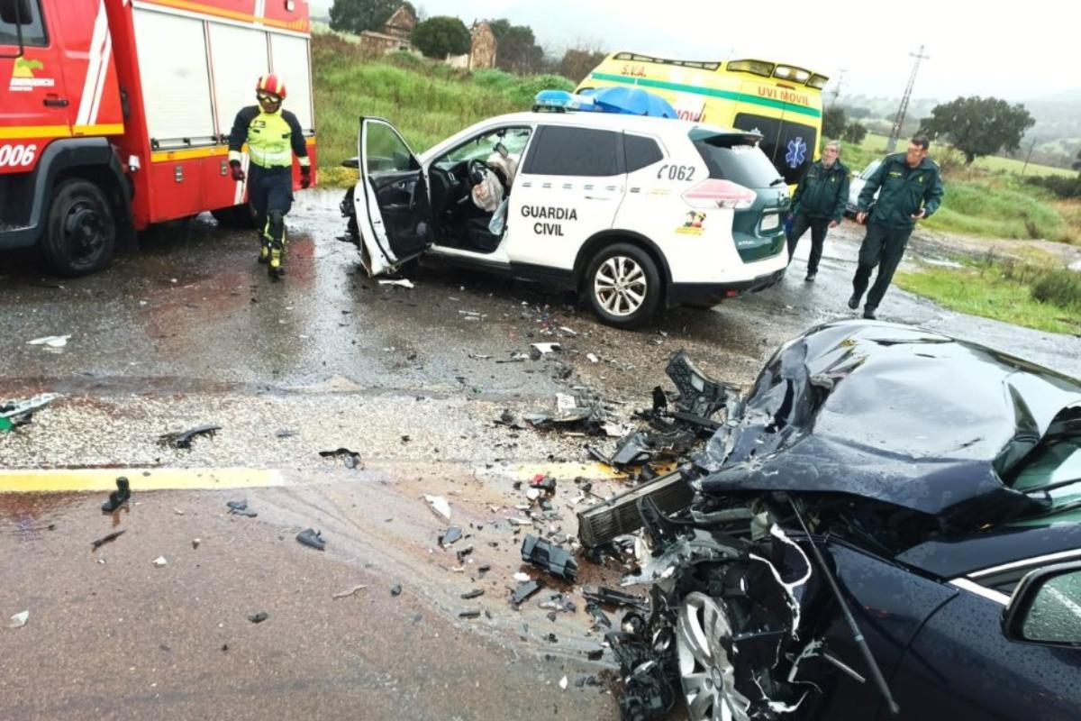 Imagen de los dos vehículos accidentados