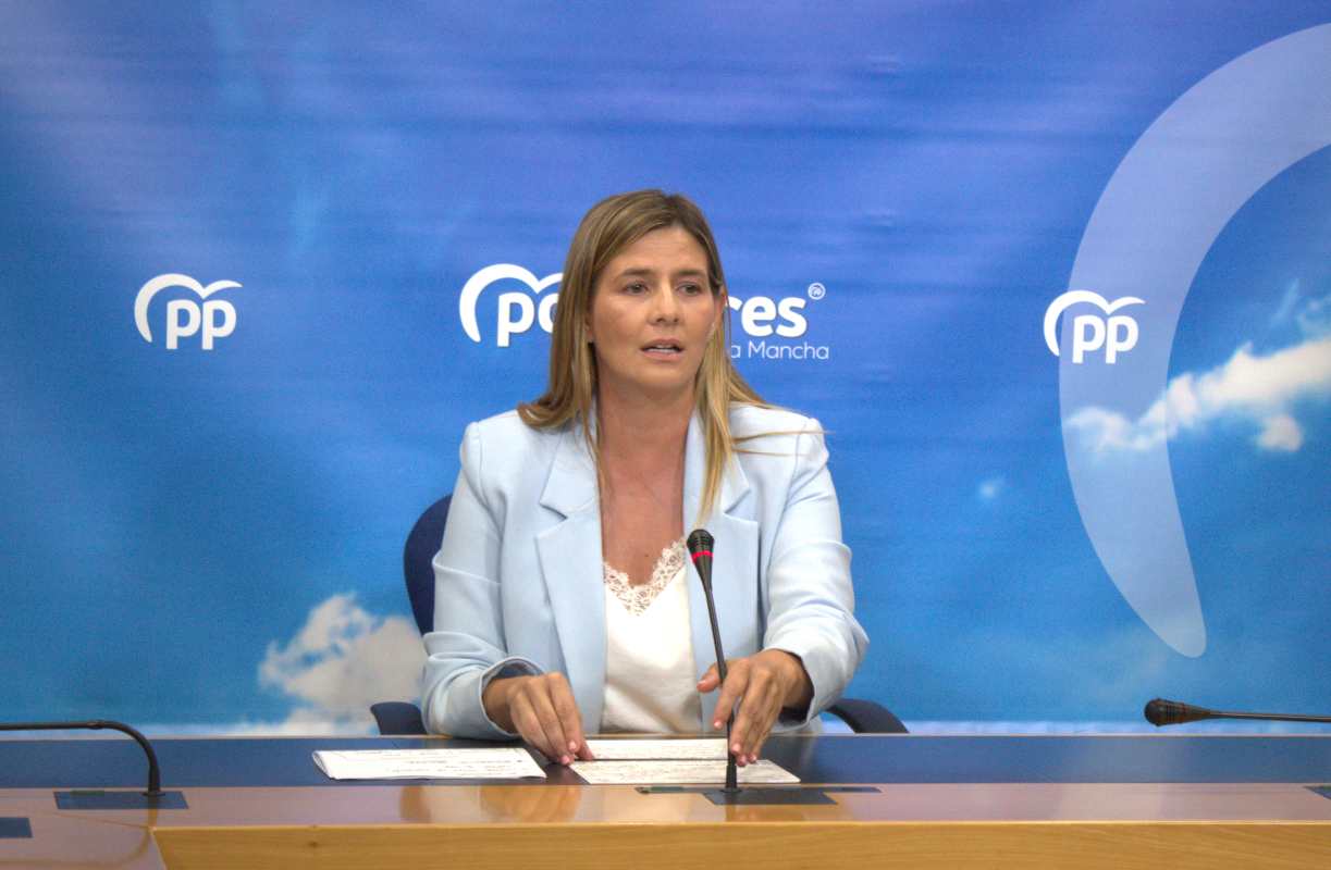 La portavoz parlamentaria del PP de Castilla-La Mancha, Carolina Agudo,