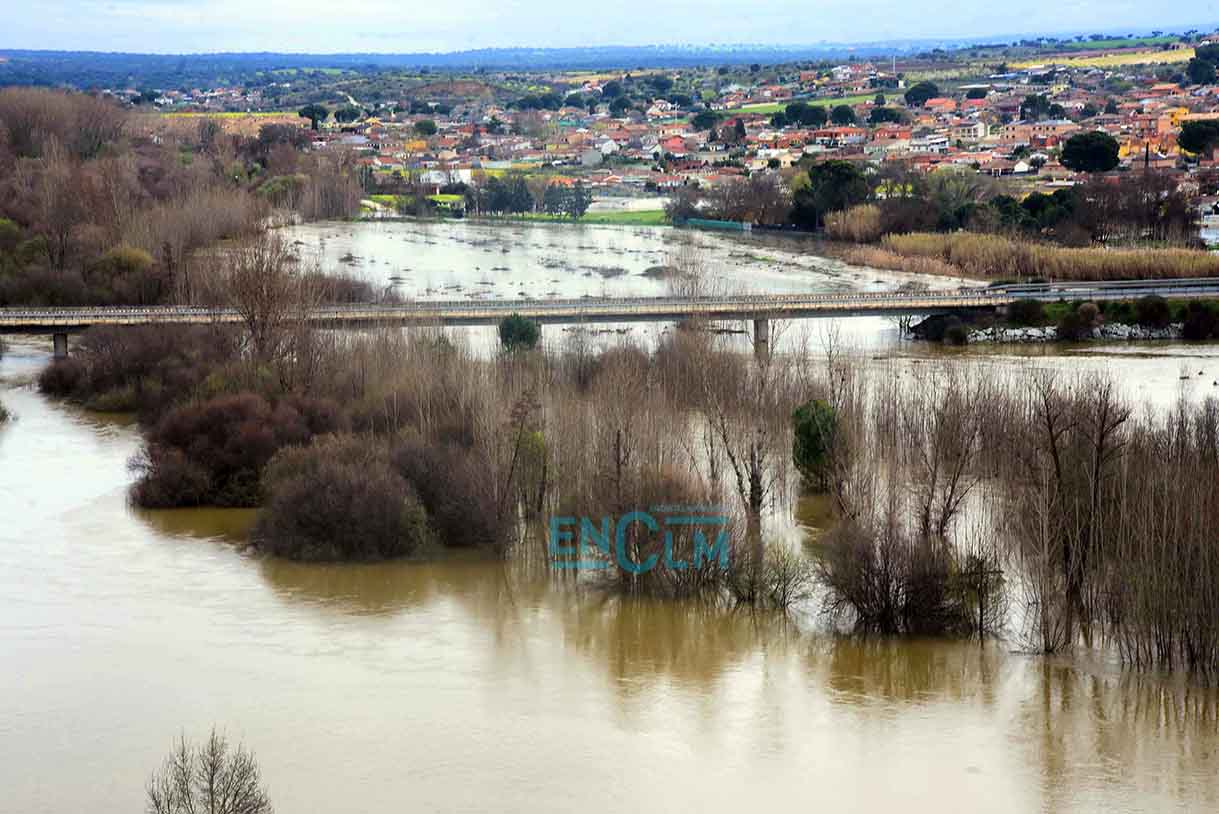 Inundaciones en Escalona (Toledo) tras la crecida del río Alberche. Foto: ENCLM / Rebeca Arango