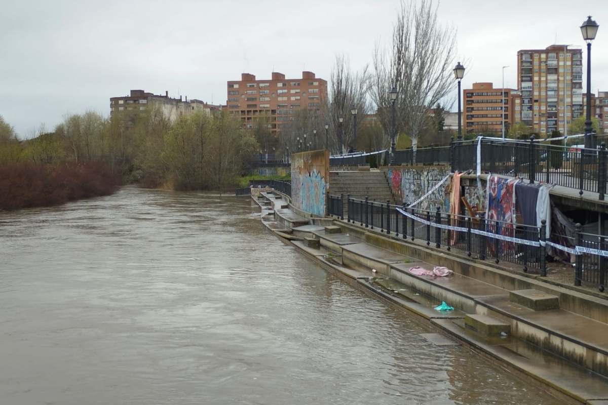 Crecida del río Tajo a su paso por Talavera de la Reina. Foto: Club de Piragüismo Talavera Talak