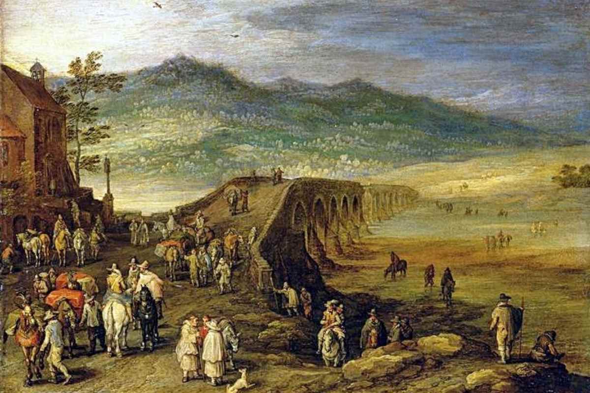 Uno de los dos cuadros del museo del Louvre en el que aparecen el puente romano y el río Tajo