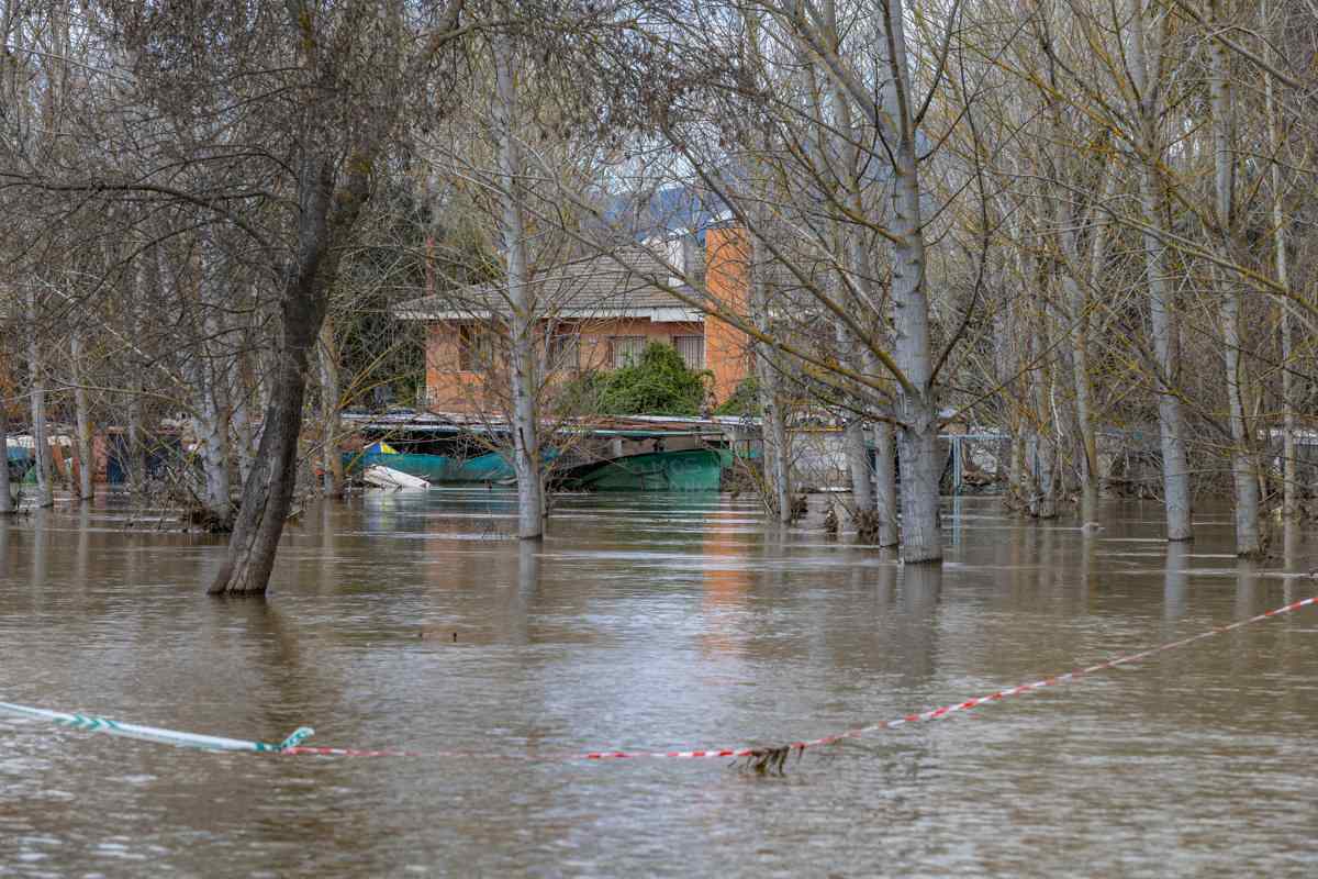 Inundación en Escalona. Foto: EFE/Ángeles Visdómine.