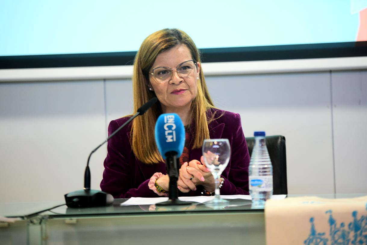 Lourdes Luna en las VIII Jornadas 'Soy Mujer' organizadas por ENCLM y la UCLM. Foto: ENCLM / Rebeca Arango