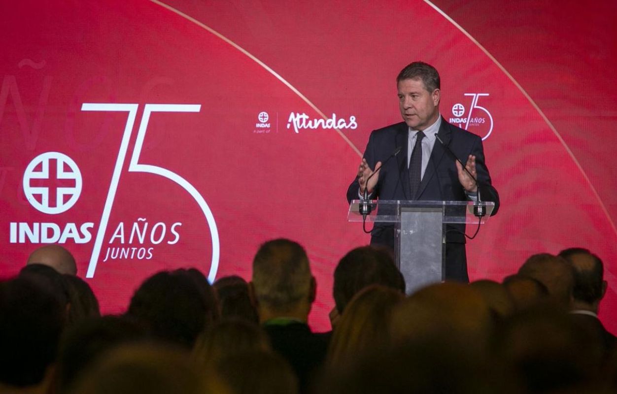 Emiliano García-Page, en el acto por el 75º aniversario de Laboratorios Indas.